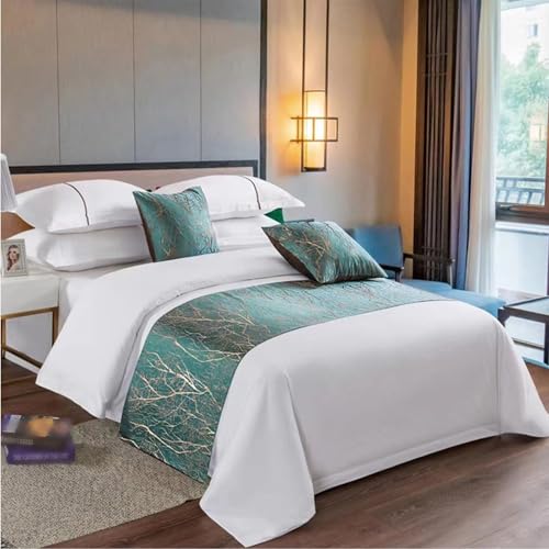Bed Runners Luxury Hotel Bed Scarf Soft No Fading Bed Throw Blanket for Bedroom Home Decor(D,50 * 160cm)