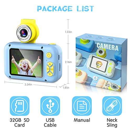 Kid Camera,Arnssien Camera For Kid,2.4In Ips Screen Digital Camera,180°Flip Len Student Camera,Children Selfie Camera With Playback Game,Christmas/Birthday Gift For 4 5 6 7 8 9 10 11 Year Old Girl Boy #TOP6