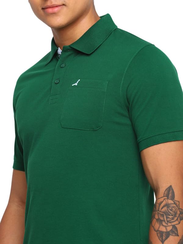 Image of AMERICAN CREW Polo Collar T-Shirt for Men with Pocket