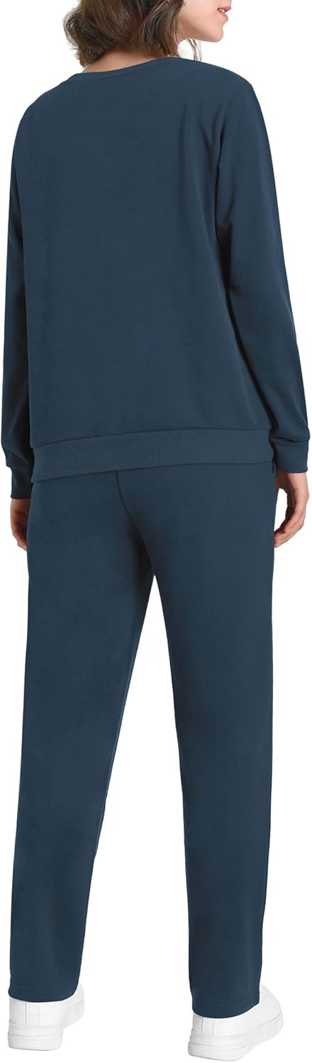 Weintee Women's Petite Sweatsuits 2 Piece Set Sweatpants and Sweatshirt Jogging Suits - Image 2