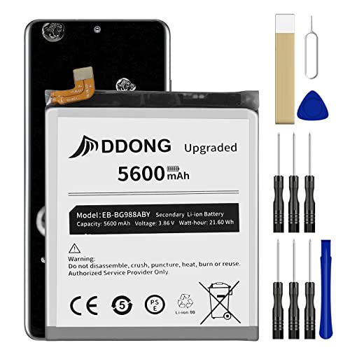 DDONG for Samsung Galaxy S20 Ultra Battery Replacement, Upgraded 5600mAh High Capacity Battery EB-BG988ABY for Galaxy S20 Ultra 5G SM-G988 G988B Replacement with Repair Tool Kits