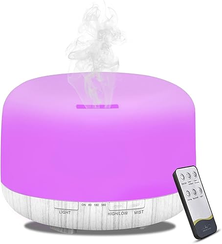 Humidificadores para dormitorio, habitación grande, hogar, bebé, niños, toda la casa, hotel, oficina, escritorio, planta, 16.9 fl oz, difusor de