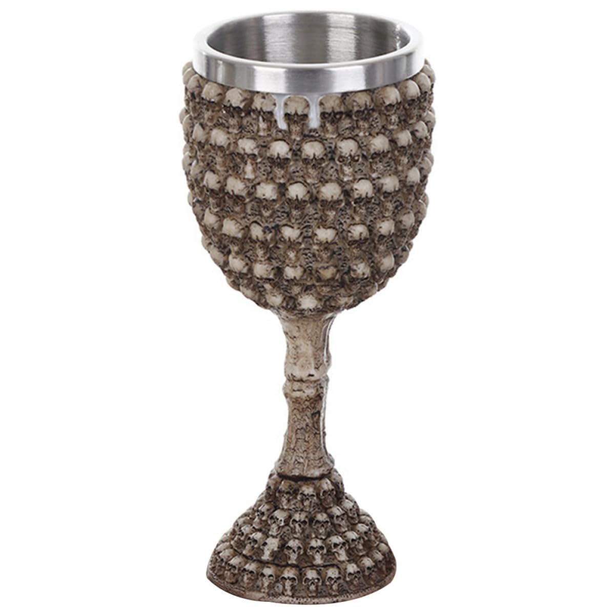 Copa de vino de calavera para decoración de fiestas y hogar gótico
