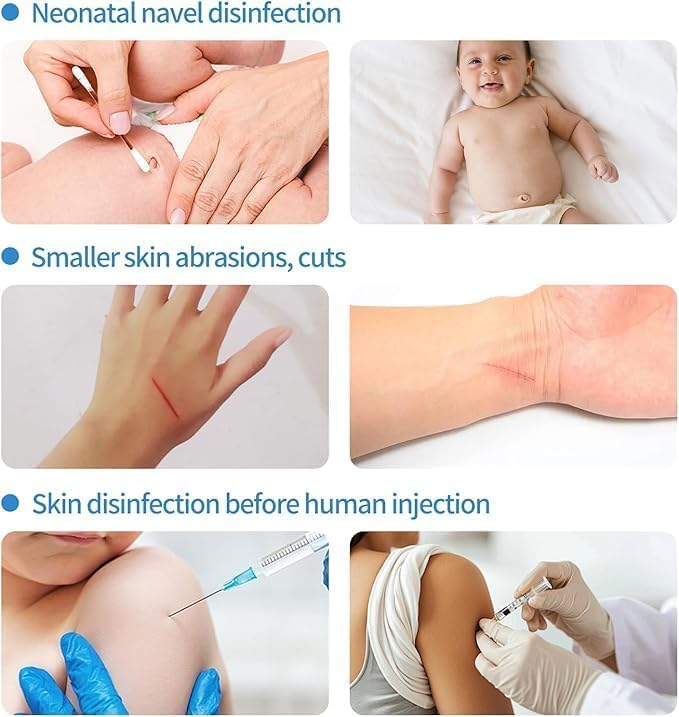 100 Sticks Iodine Swabs Povidone Iodine Swabsticks - Wound Care First Aid Supplies with Povidone Iodine Solution, Individually Wrapped in Reusable Plastic Case - Image 5