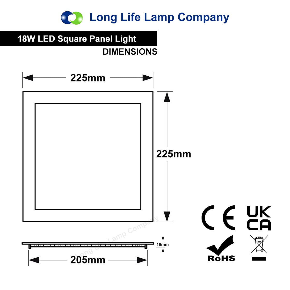 Recessed Light Square Size 8 Watt Square Led Conceal Panel Light For