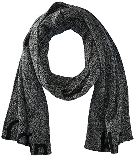 Calvin Klein Men's Logo Scarf, Jet Black, One Size