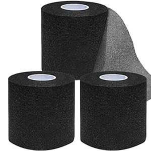 Pre Wrap Tape Athletic,3 Rolls X 22 Yards Black Prewrap Headbands for Hair,Foam Underwrap Sports Wrap Pre Wrap Tape Athletic3 Rolls X 22 Yards Black Prewrap Headbands for HairFoam Underwrap Sports Wrap