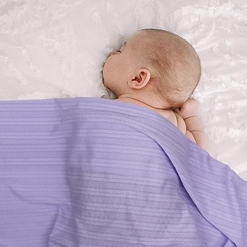 Image of DRESHOW BQUBO Newborn Receiving Blanket Toddler Warm for Girls with Bow Hat and Bow Headband Shower Gift