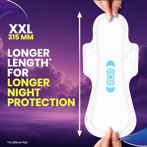 Image of Proease Go Sleep XXL Sanitary Pads for Women | 7 XXL Night Pads | Overnight Protection | Sleep Longer for 2 hours Even on Day 2 | No Leakage Worries | 4X Faster Absorption | 2X Wider Back