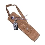 Carol Traditional Suede Leather Back Arrow Quiver AQ150S Brown