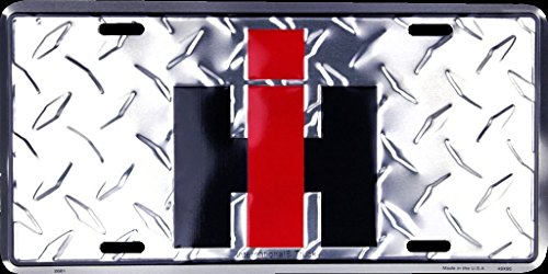 Harvester International Trucks Diamond Aluminum License Plate Tag