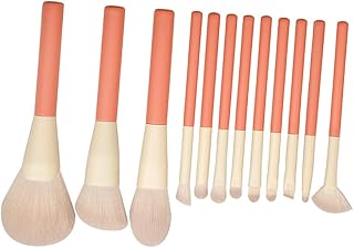 12pcs Wooden Handle Makeup Brush Set with Blu...