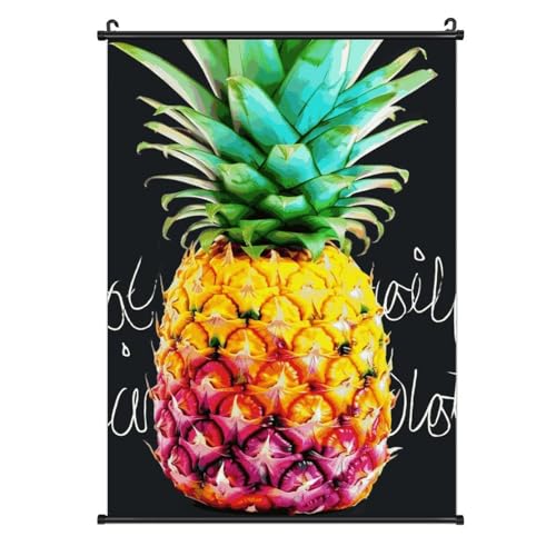 Poster sur toile coloré suspendu pour un salon moderne et élégant