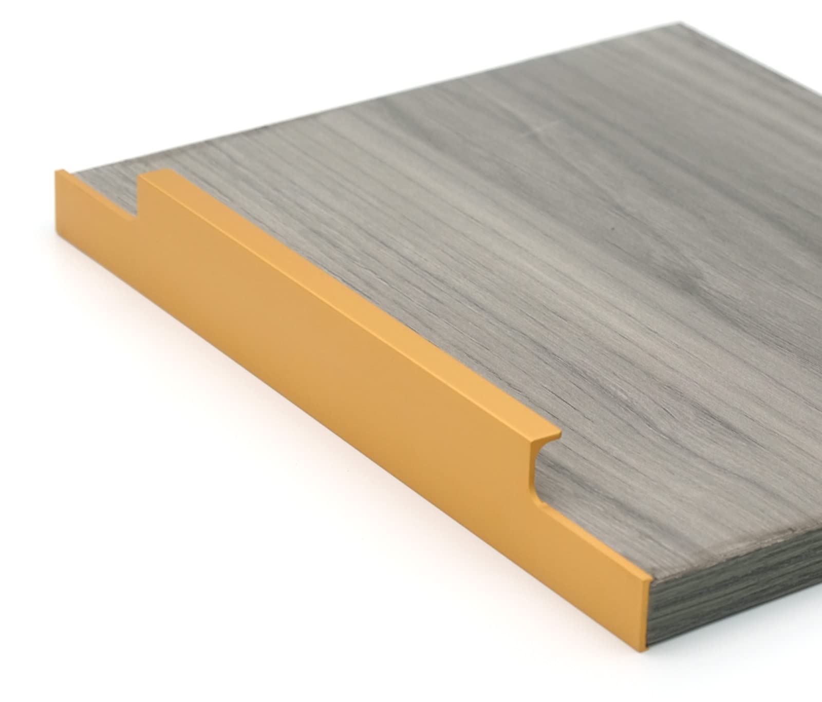 MNGHAYYR Concealed Finger Edge Cabinet Pulls Aluminum Concealed Drawer Handle, Matte Gold, 300-1000mm(Length 500mm)