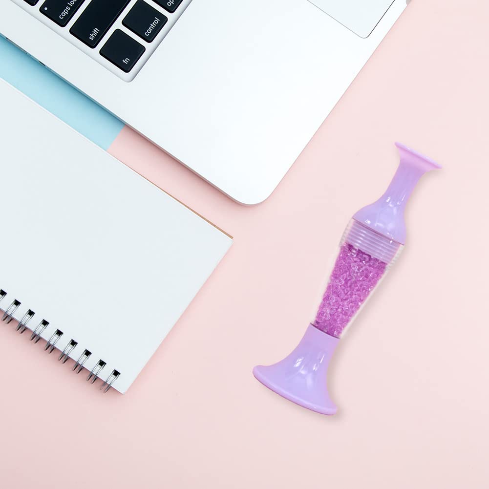 Penna diamantata viola per pittura a forma di vaso di fiori