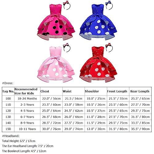 FYMNSI Bambini Bambine Vestito Tutu a Pois con