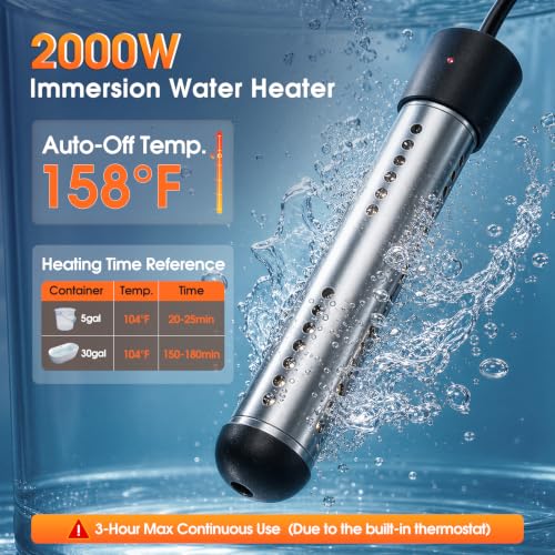 CRESTWAVE Camping Shower with Heater, 6000mAh Rechargeable Portable Shower - Image 7