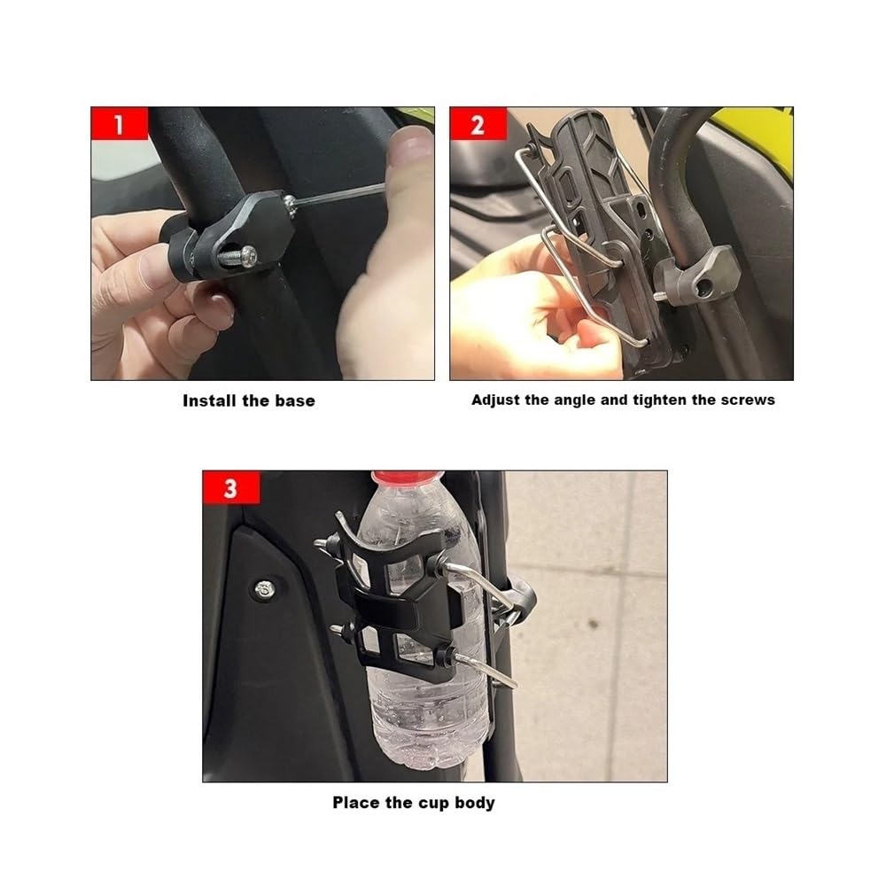 Becherhalter Motorrad Verstellbarer Lenker-Becherhalter, Universal-Fahrrad-Motorrad-Wasserflaschenhalter, Getränkehalter Für 450MT MT 450 450mt