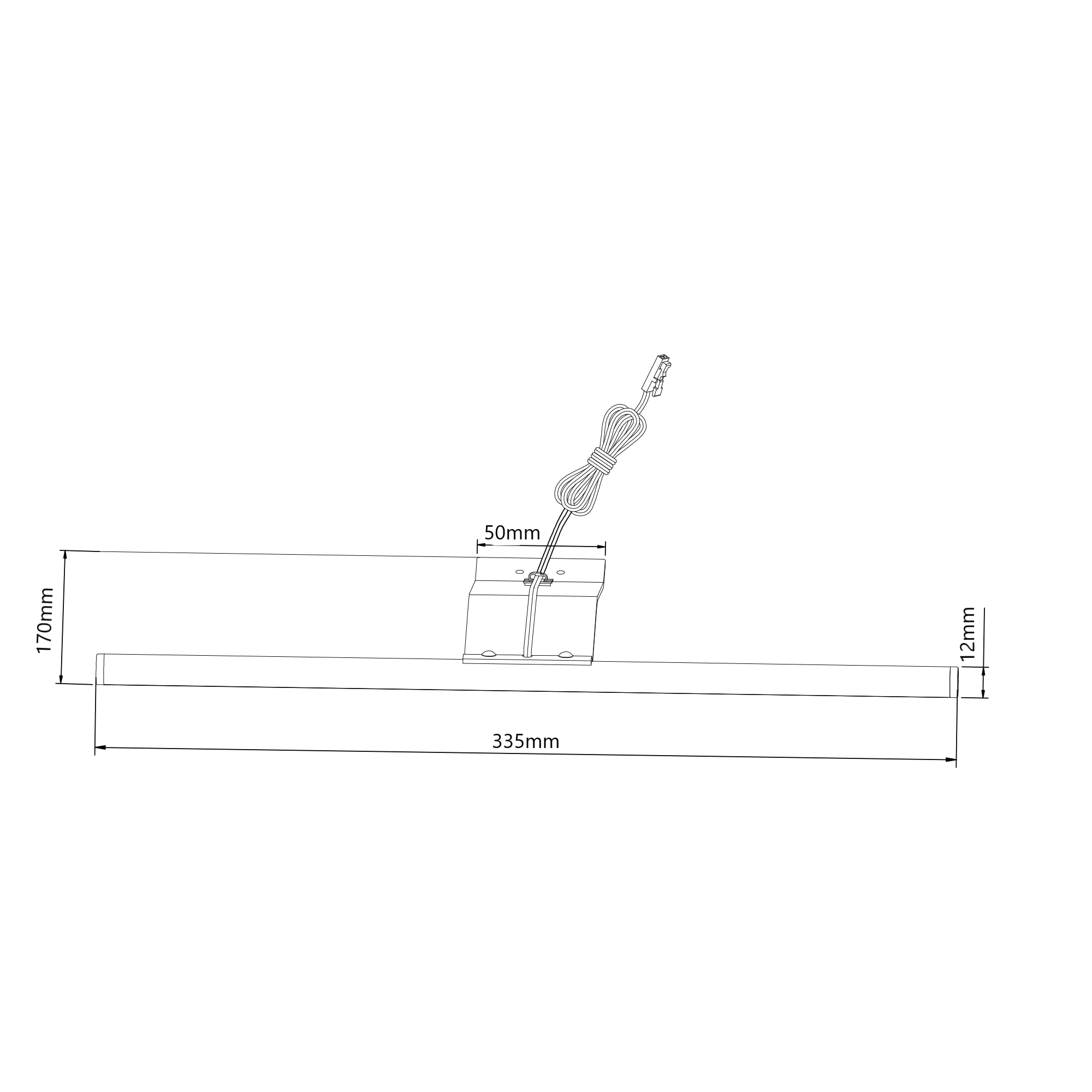 SEBSON Lámpara LED Armario 3000K 2x 3,5W 2x 230lm Luz Gabinete con Interruptor y Enchufe 2 Unidades