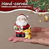 MiOYOOW Christmas Miniature Figurines, Mini Xmas Style Finger Statue with Snowman Santa Claus for Home Party DIY Decor