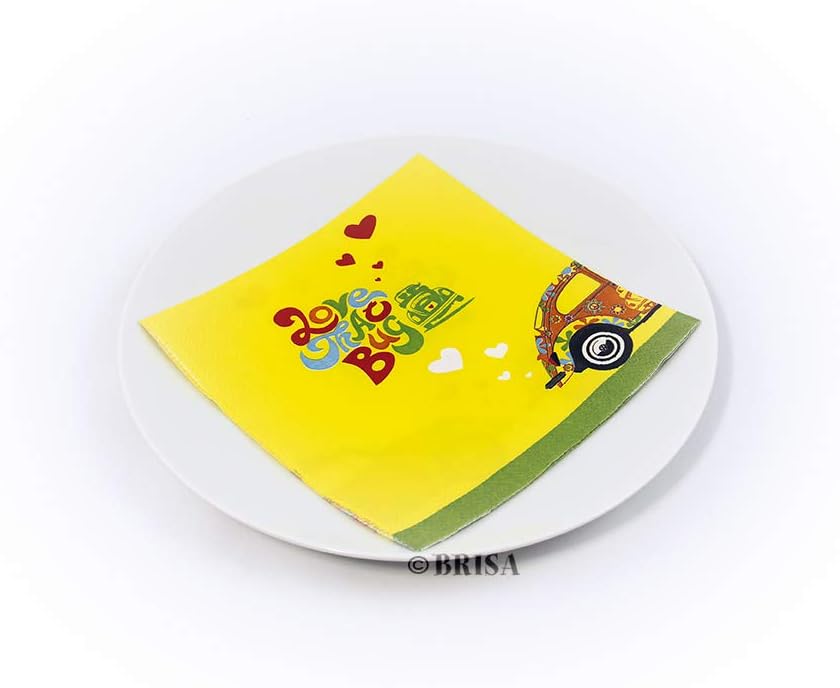 BRISA VW Collection - Beetle Bug Paper Napkins, 20 Count image 2