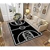 Amazon.com: NDIEBNZLID Home Area Runner Rug Pad Basketball Court with ...