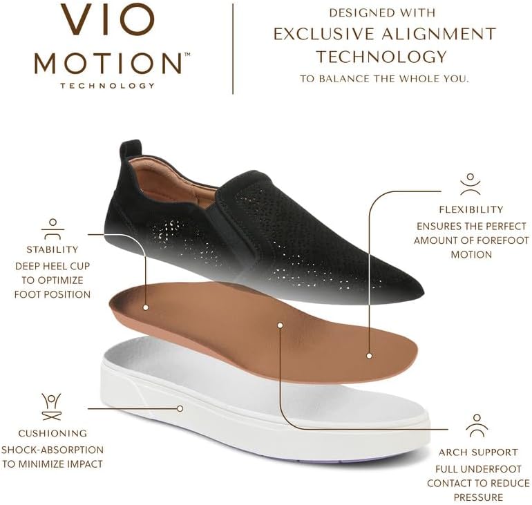 Vionic Kimmie Perf Women's Slip On Supportive Sneaker Black - 10 Medium | Image 5
