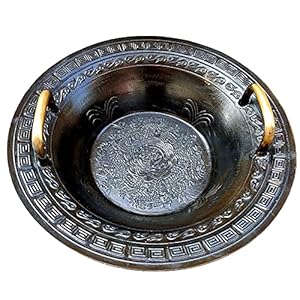 Retro handgemaakte klankschaal water springkom magische kom resonantiekom collectie van kunst, woondecoratie