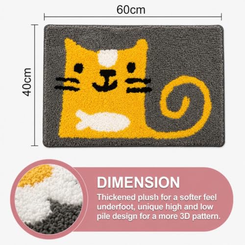 Image of Dream Weaverz 2000 GSM Soft Microfiber Bath Mat - Quick Dry Anti-Skid Water Absorbent Floor Rug, Machine Washable Non Slip Door Mat for Bathroom & Bedroom (40 x 60 cm) (Hot Air Ballon)