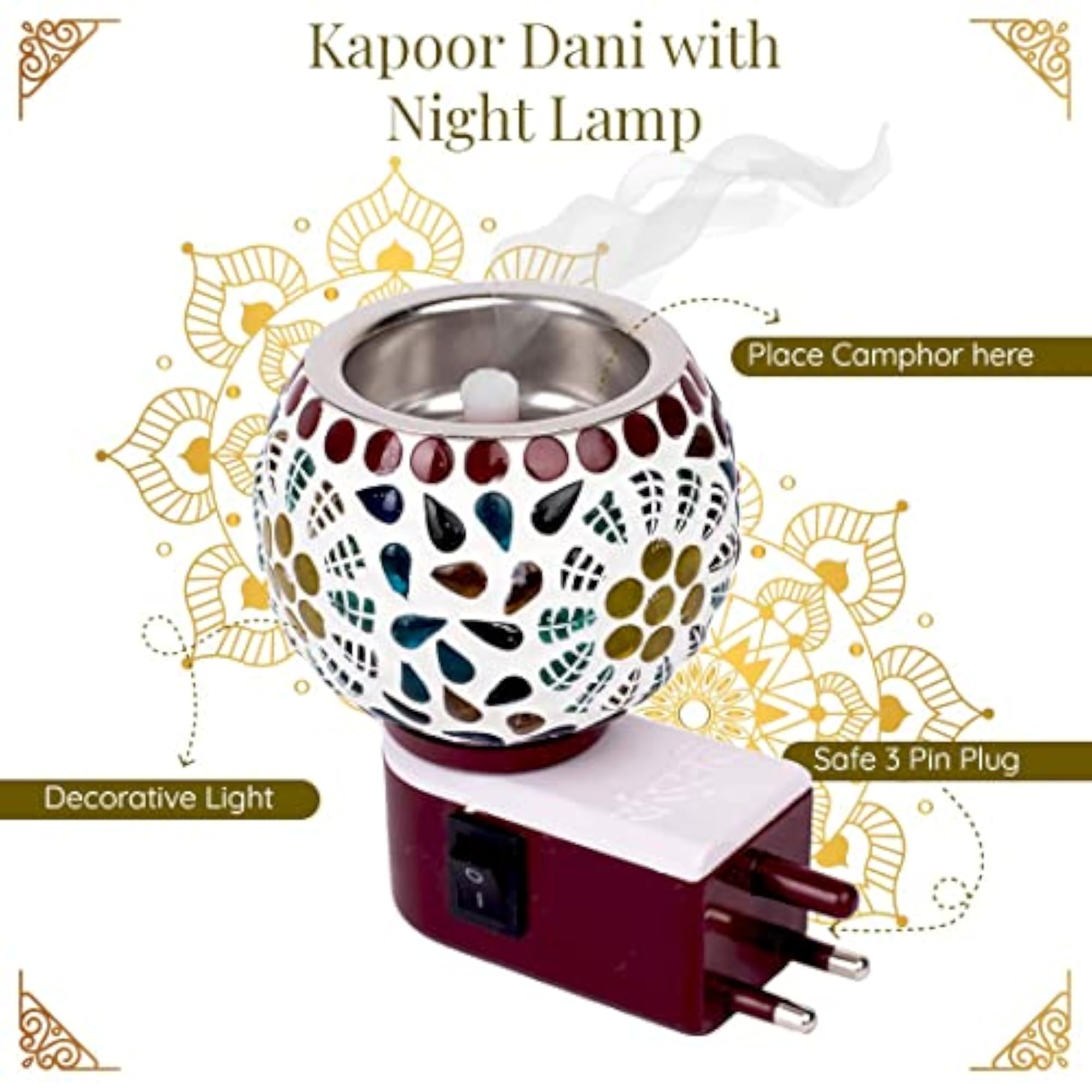 Premium Camphor Diffuser for Home Bakhoor Burner