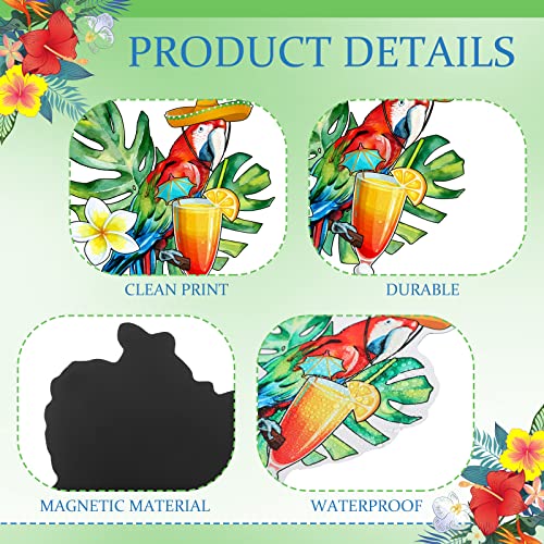 Set de 6 imanes decorativos de loro tropical para puerta miniatura 4
