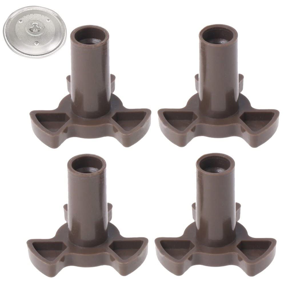 Haowul As Shown Turntable Coupling 4Pcs Universal Microwave Oven Turntable Coupler Oven Turntable Coupler Parts Plate Support Stand Drive