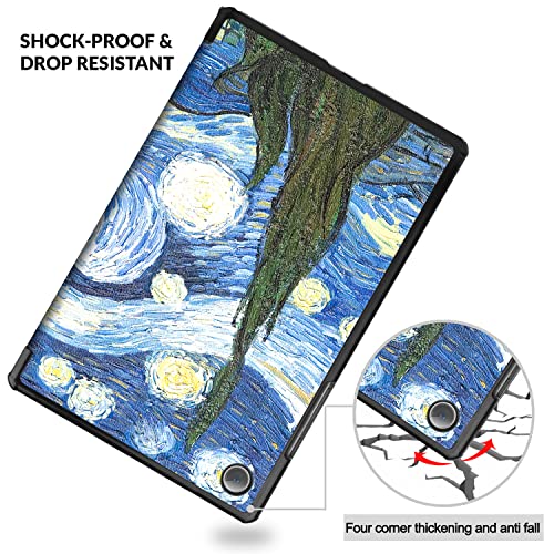 Image of Robustrion Smart Trifold Hard Back Flip Stand Case Cover for Samsung Galaxy Tab A8 10.5 inch [SM-X200 /X205 /X207] 2022 - Night