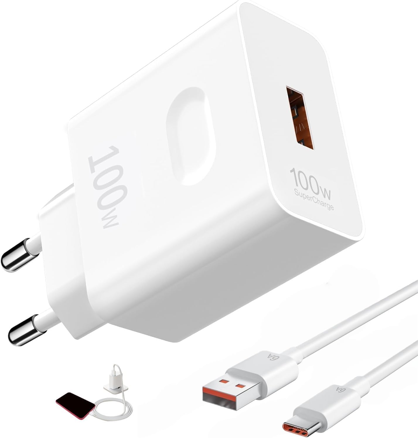 Caricatore USB C 100W Per Honor 400 Pro/Lite, Magic Series – Con Cavo 6A Da 1m, Protezioni Integrate - 2