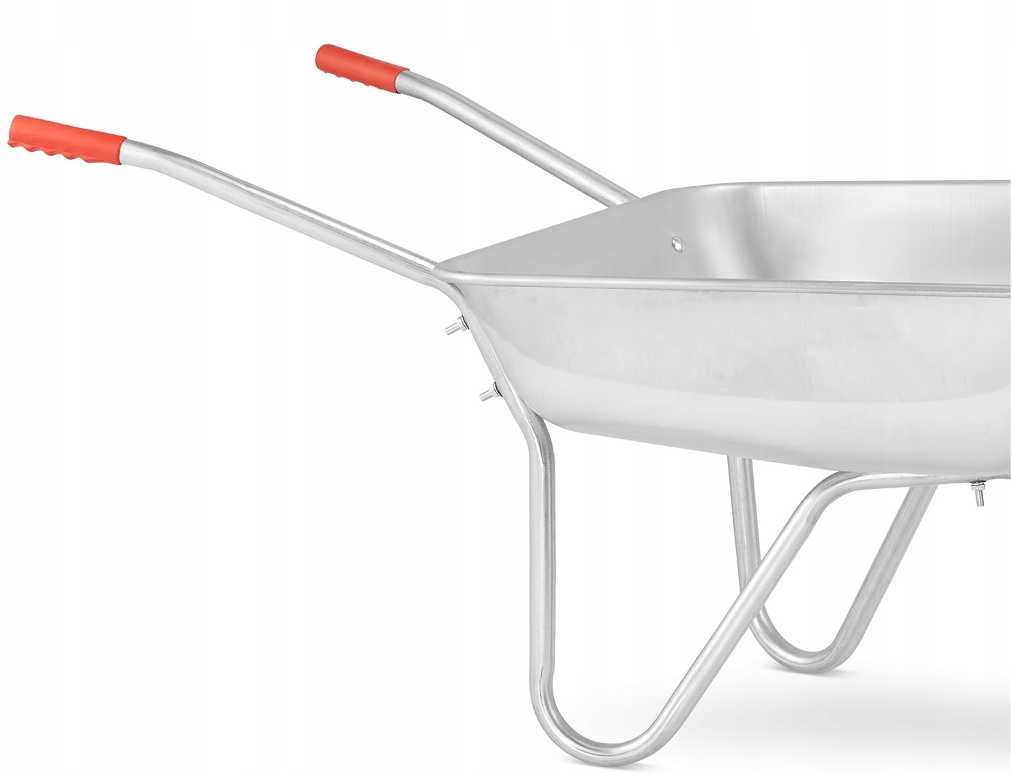 Gartenschubkarre 120 Liter verzinkte Schubkarre mit 3.50-6 Luftreifen (Ø 31 cm) Rot/Silber
