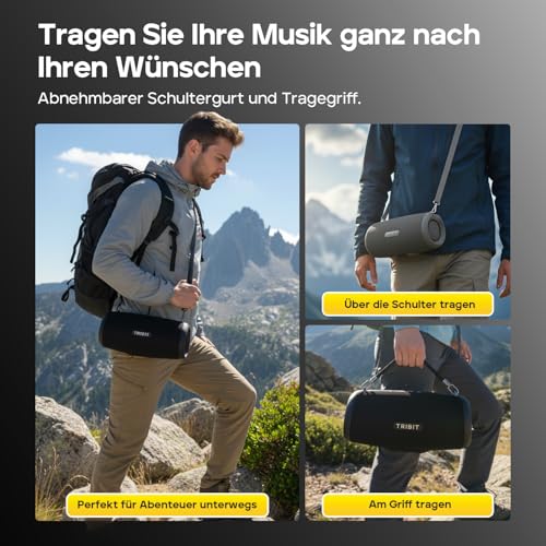 Tribit StormBox Lava Outdoor Bluetooth Lautsprecher, 80 W, XBass – Ansicht 3