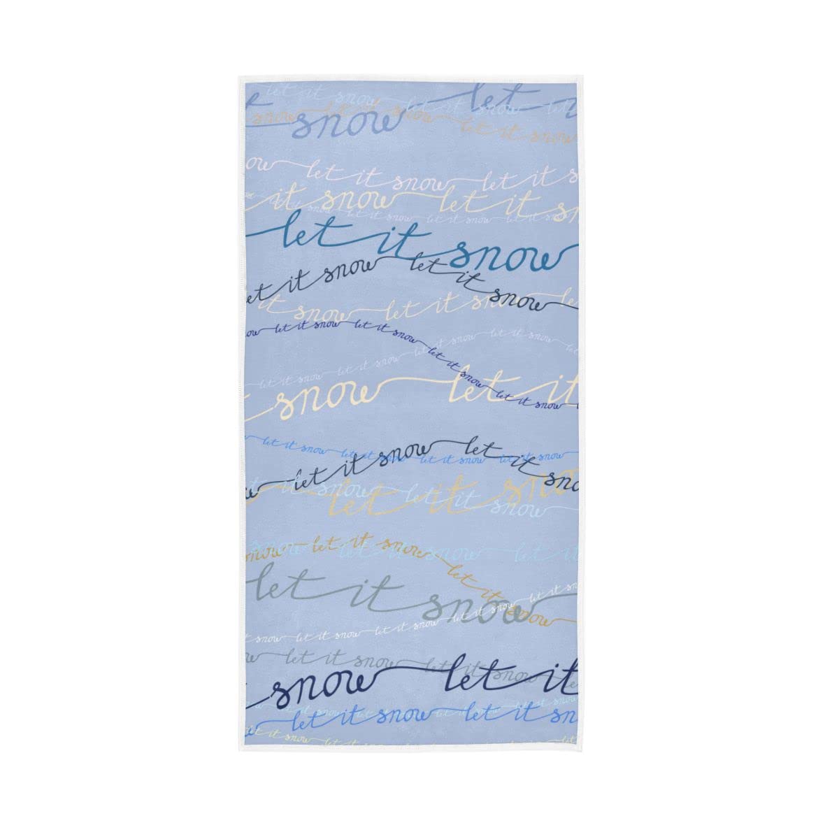 LSRCPD Let It Snow Elegant Soft Large Hand Towels Bath Towel Multipurpose for Bathroom Hotel Gym Spa 30"x15"