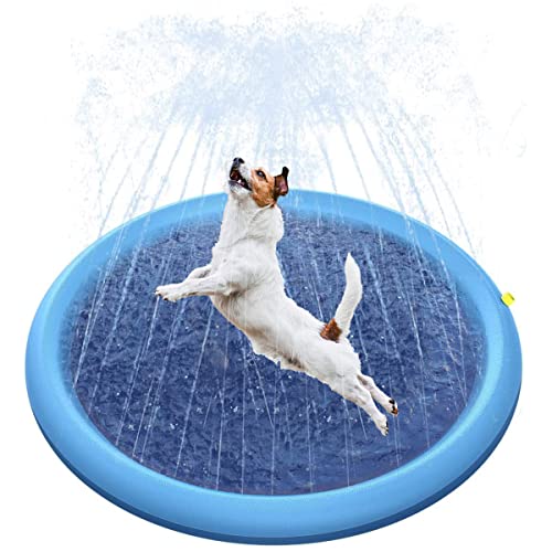 Tappetino Irrigatore per Cani, XiXiRan Splash Pad, 100 * 100cm, Sprinkler ad Acqua Bambini, Giochi Giardino, Giocattolo Spray
