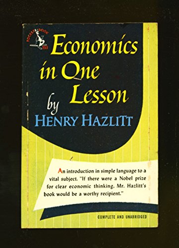 Economics in one lesson (Pocket book) B0007EKR2K Book Cover