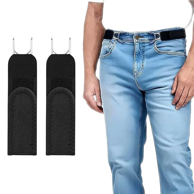 Buckleless Elastic Waist Belt with Metal Hook – Unisex No Buckle Stretch Belt, Adjustable Tactical Wa Belt for Men & Women, [pair1]-image-23