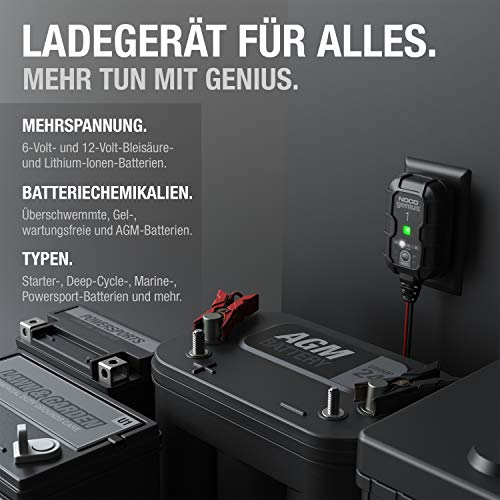 NOCO GENIUS1 1A 6V/12V Autobatterie-Ladegerät & Erhaltungsladegerät – Ansicht 5