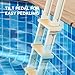 Outvita 5-Step PE Pool Ladder Above Ground, Heavy Duty Safety Deck Ladder, Anti Slip Plastic Step for Inground Swimming Pool 48in to 54in(Ivory)