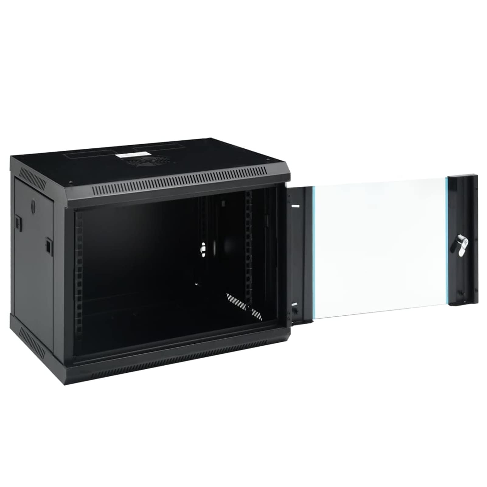 Chusui 9U Netzwerkschrank Wandmontage 19" IP20, Serverschrank, Patchpanel, Router Kasten, Netzwerk Schrank, Datenschrank, Schaltschrank, 600x450x510 mm