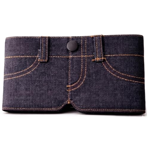Image of Men's Denim Wallet - Slim Bifold Mini Jeans Style Fabric Wallet with Pocket | Lightweight Compact Card Holder & Cash Organizer | Casual Blue for Men Unisex