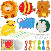 Tikplus Kids Sewing Kit for Beginners, Felt Craft Kit for for Girls & Boys Ages 6-10, Fun Educational DIY Starter Set for Kids (Style 2)