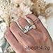 14K Gold Plated Fake Engagement Rings for Women's,Dainty Stackable CZ Cubic Zirconia Wedding Infinity Promise Bands Jewelry Gifts for Her Size 7#