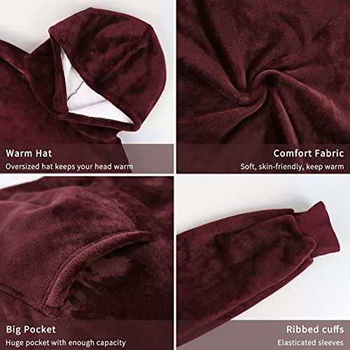 Rericonq Blanket Hoodie Kids,Cozy Hoodie Blanket Wearable For Boys Girls Teens,Warm Fleece Sweatshirt With Giant Pocket, Wearable Blanket For Kids, One Size Fits All #TOP3