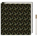 Vienrose Photo Album Self Adhesive Linen Cover Picture Album Scrapbook 20 Sheets 40 Pages 6 x 4 Photos Photobook Curve Geometric Pattern - Image 1