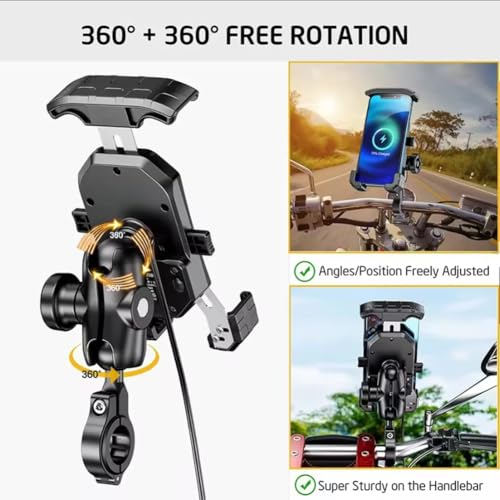 Mise à niveau du support de téléphone pour vélo et moto en aluminium robuste