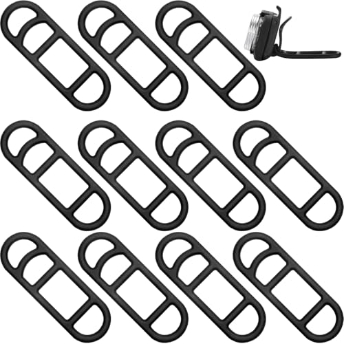 12 Pcs Bike Rubber Straps Bike Light Mount Bicycle Light Band Bicycle Silicone Band for Flashlight Cell Phones Speaker Holder Handlebar Sets
